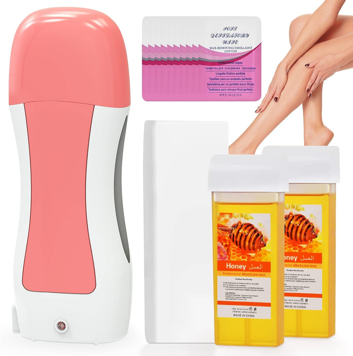 Depilatory Wax Heater 3 in 1 – Roll On Waxing Machine for Hair Removal